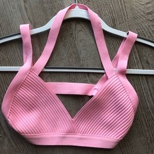 NWOT TIGERMIST MIST PINK CROP TOP